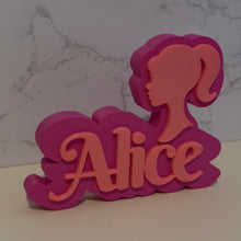 Load image into Gallery viewer, Custom Barbie-Themed Nameplate