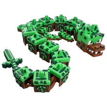 Load image into Gallery viewer, Mine craft Dragon Inspired Flexi Dragon Approx 40cm
