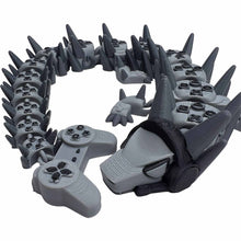 Load image into Gallery viewer, PlayStation Dragon | Grey and Black Gaming Dragon | Flexi Dragon Approx 40cm