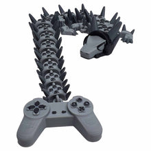 Load image into Gallery viewer, PlayStation Dragon | Grey and Black Gaming Dragon | Flexi Dragon Approx 40cm
