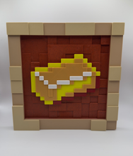 Load image into Gallery viewer, Mine craft Magnetic Item Frame Display with Swappable In Game Items - Gold Ingot