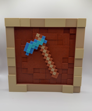 Load image into Gallery viewer, Mine craft Magnetic Item Frame Display with Swappable In Game Items - Hoe