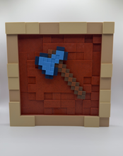 Load image into Gallery viewer, Mine craft Magnetic Item Frame Display with Swappable In Game Items - Axe