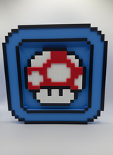 Load image into Gallery viewer, Super Mario Swappable Magnetic Display Frame Pixel Game Retro Decor - Mushroom