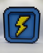 Load image into Gallery viewer, Super Mario Swappable Magnetic Display Frame Pixel Game Retro Decor - Lightning Bolt