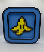 Load image into Gallery viewer, Super Mario Swappable Magnetic Display Frame Pixel Game Retro Decor - Banana Skin