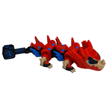 Load image into Gallery viewer, Hammer Dragon – Viking Dragon with Lightning and Hammer Tail - 15cm Articulated Dragon