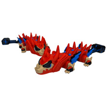 Load image into Gallery viewer, Hammer Dragon – Viking Dragon with Lightning and Hammer Tail - 15cm Articulated Dragon