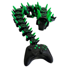 Load image into Gallery viewer, Xbox Dragon - Black and Green Gaming Dragon - Flexi Dragon Approx 40cm