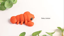 Load image into Gallery viewer, Pocket Pals - Articulated Fidget Toy - Baby Lobster
