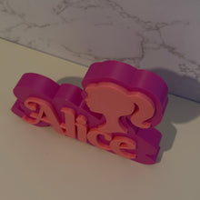 Load image into Gallery viewer, Custom Barbie-Themed Nameplate
