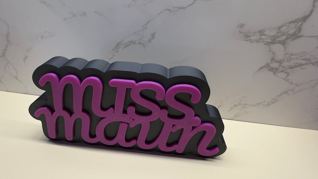 Personalised 3D Name Plate