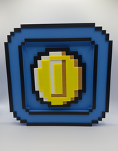 Load image into Gallery viewer, Super Mario Swappable Magnetic Display Frame Pixel Game Retro Decor - Coin
