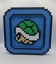 Load image into Gallery viewer, Super Mario Swappable Magnetic Display Frame Pixel Game Retro Decor - Green Shell
