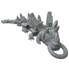 Load image into Gallery viewer, Gargoyle Dragon Marble Effect Gothic Dragon with Pillar Tail and Ring - 15cm Articulated Dragon
