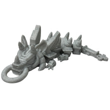 Load image into Gallery viewer, Gargoyle Dragon Marble Effect Gothic Dragon with Pillar Tail and Ring - 15cm Articulated Dragon
