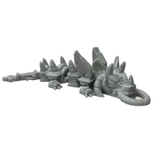 Load image into Gallery viewer, Gargoyle Dragon Marble Effect Gothic Dragon with Pillar Tail and Ring - 15cm Articulated Dragon
