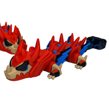 Load image into Gallery viewer, Hammer Dragon – Viking Dragon with Lightning and Hammer Tail - 15cm Articulated Dragon
