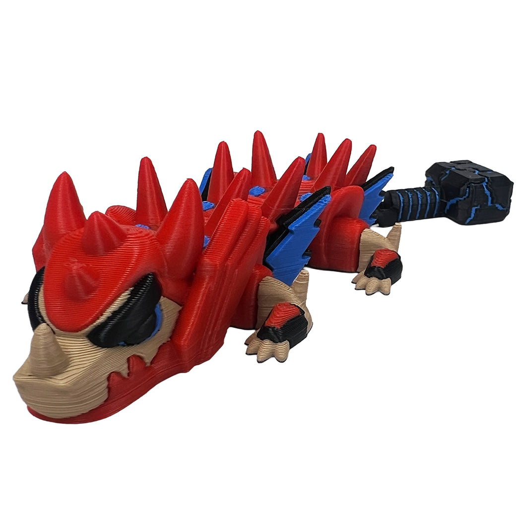 Hammer Dragon – Viking Dragon with Lightning and Hammer Tail - 15cm Articulated Dragon