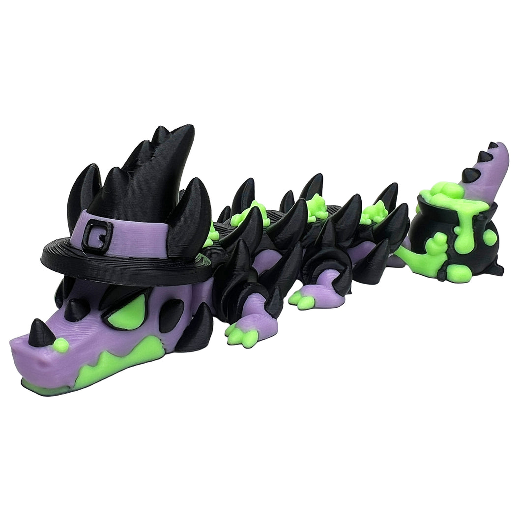 Spooky Witch with Hat and Cauldron – 15cm Articulated Dragon