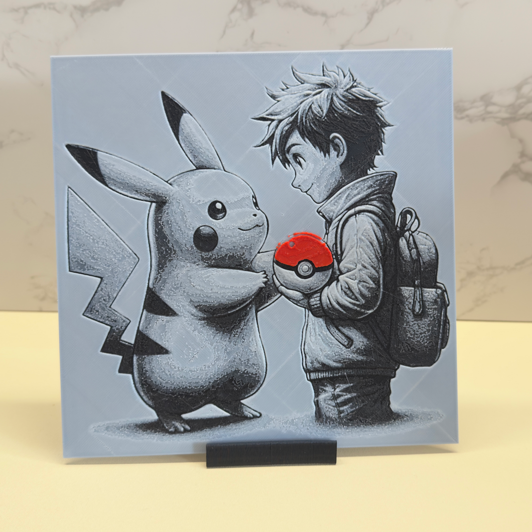 Pikachu & Ash - 3D Print