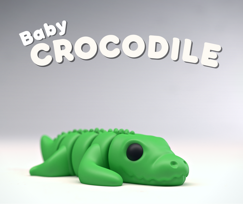 Pocket Pals - Articulated Fidget Toy - Baby Crocodile