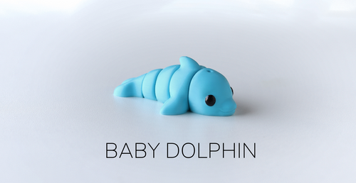 Pocket Pals - Articulated Fidget Toy - Baby Dolphin