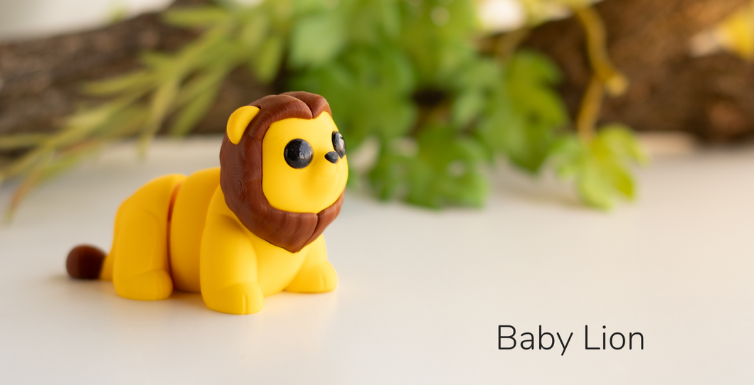 Pocket Pals - Articulated Fidget Toy - Baby Lion