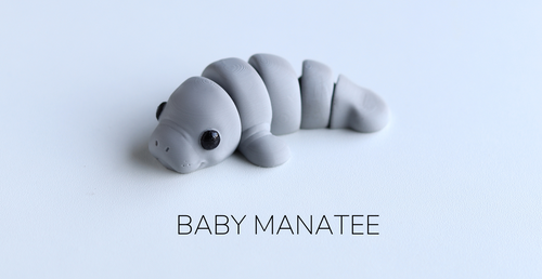 Pocket Pals - Articulated Fidget Toy - Baby Manatee