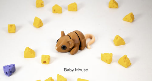 Pocket Pals - Articulated Fidget Toy - Baby Mouse