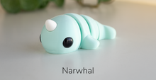 Load image into Gallery viewer, Pocket Pals - Articulated Fidget Toy - Baby Narwhal
