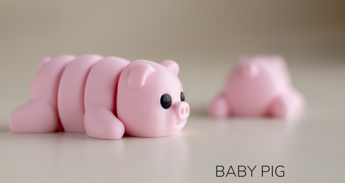 Pocket Pals - Articulated Fidget Toy - Baby Pig
