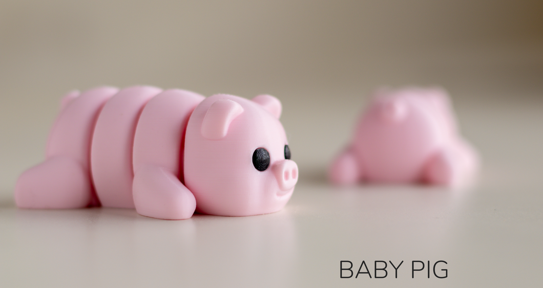 Pocket Pals - Articulated Fidget Toy - Baby Pig