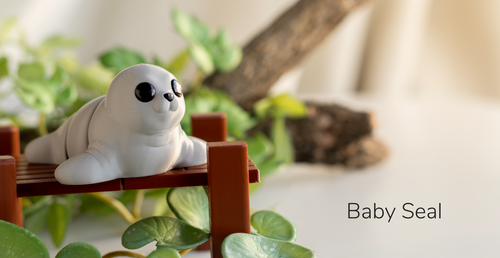 Pocket Pals - Articulated Fidget Toy - Baby Seal