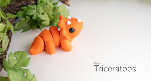 Pocket Pals - Articulated Fidget Toy - Baby Triceratops