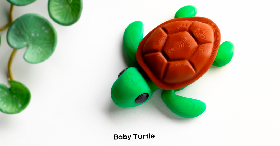 Pocket Pals - Articulated Fidget Toy - Baby Turtle