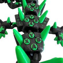 Load image into Gallery viewer, Xbox Dragon - Black and Green Gaming Dragon - Flexi Dragon Approx 40cm
